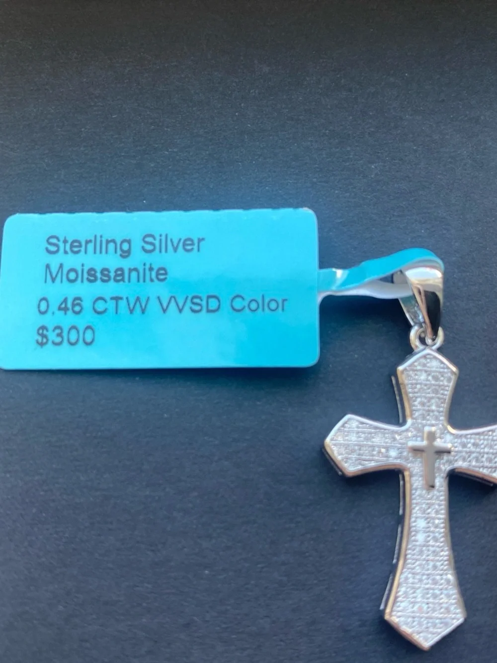 Silver Pave Cross Pendant Necklace - Women's Jewelry